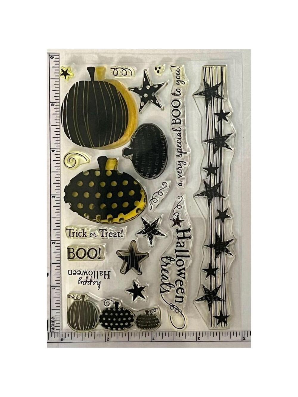 Unbranded Primitive Pumpkins Halloween Fall Stamp Set Scrapbooking & Card Making